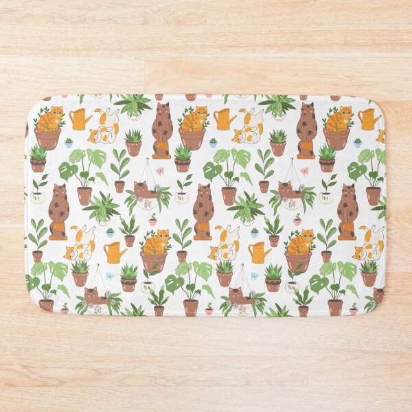 Item preview, cute cats and houseplants  designed and sold by burbura.