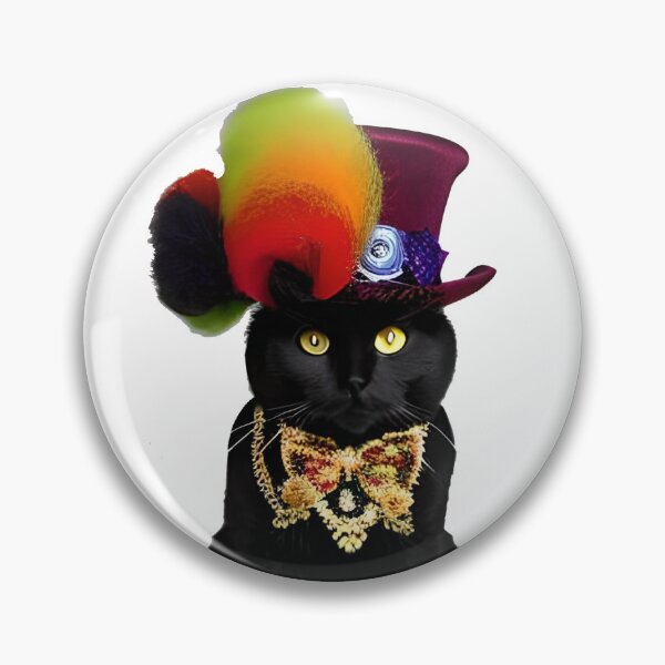 Item preview, Black Cat, Colorful Tophat designed and sold by LuxindaSwirl.