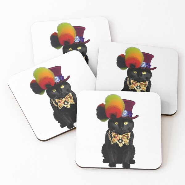 Item preview, Black Cat, Colorful Tophat designed and sold by LuxindaSwirl.