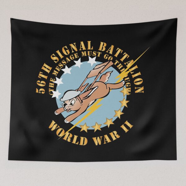 Item preview, Army - 56th Signal Battalion w Emblem - (The Message Must Go Through) -  WWII X 300 designed and sold by Military Insignia Products.