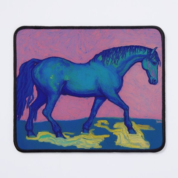 Item preview, Blue Horse on Pink Background designed and sold by WalterWhatFace.