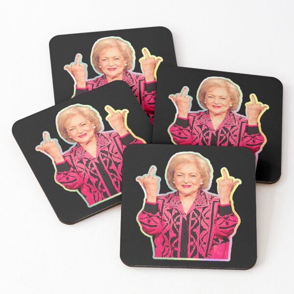 Item preview, Betty White Middle Finger, Funny Two Middle Fingers  designed and sold by FortyTwoCustomm.