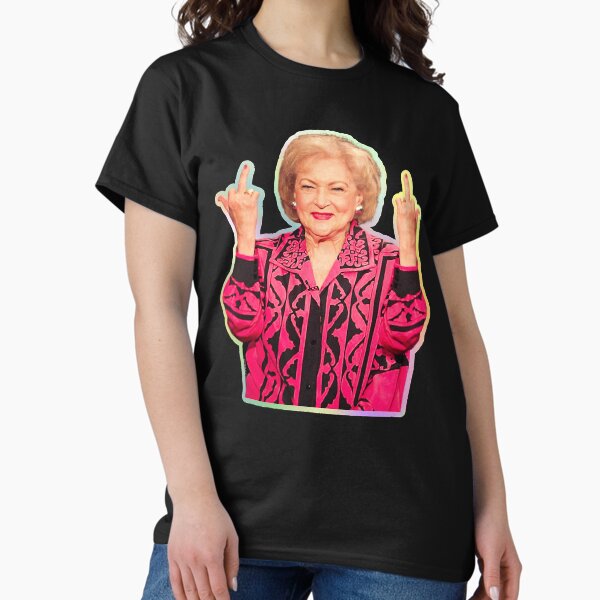 Item preview, Betty White Middle Finger, Funny Two Middle Fingers  designed and sold by FortyTwoCustomm.
