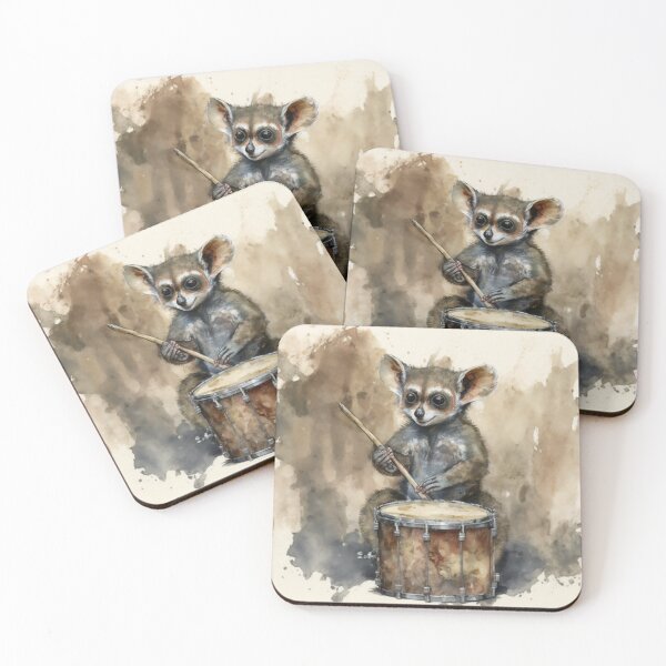Item preview, Bush Baby Playing a Drum designed and sold by WalterWhatFace.