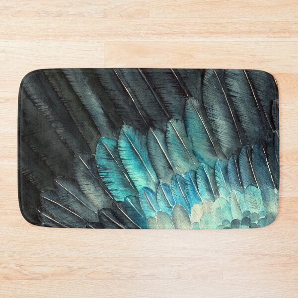 Item preview, Watercolor turquoise bird feathers designed and sold by MaryWatercolor.