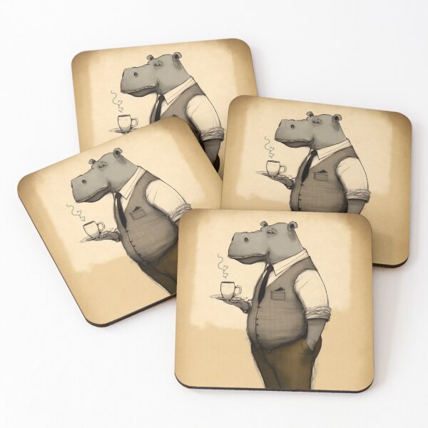 Item preview, Hippo Hipster Fashion Sketch designed and sold by WalterWhatFace.