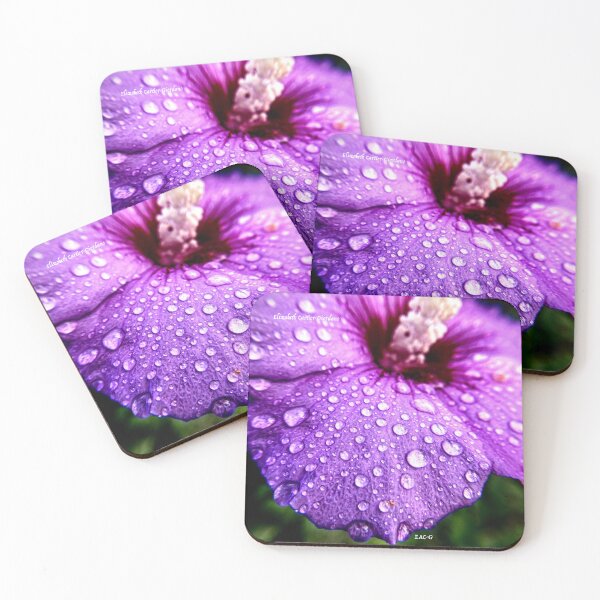 Item preview, Purple Flower with Water Droplets designed and sold by Elizabeth Cartier-Giordano.