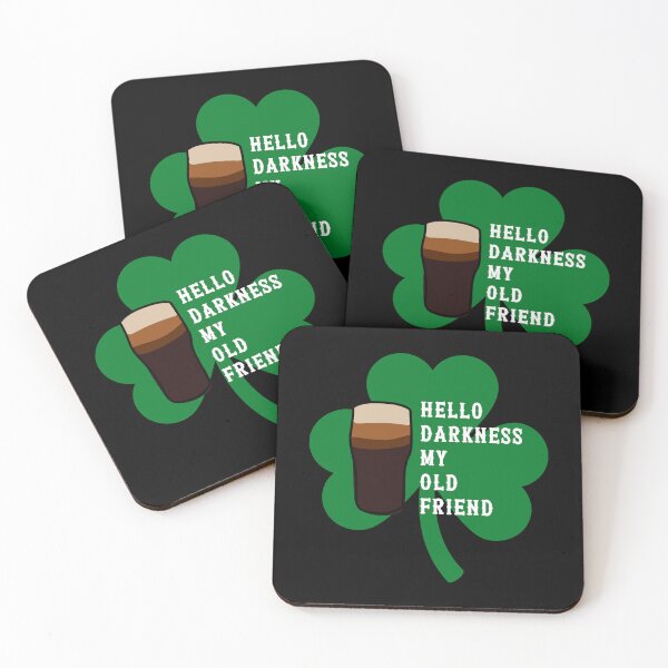 Item preview, Hello Darkness My Old Friend - Pint Glass of irish Stout designed and sold by WigOutlet.