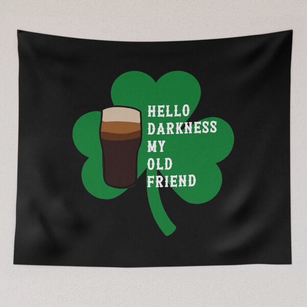Artikelvorschau, Hallo Dunkelheit, mein alter Freund - Pintglas Irish Stout entworfen und verkauft von WigOutlet.