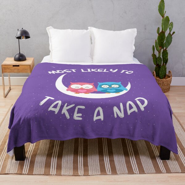 Item preview, Most Likely To Take A nap (Cute Owl Couple). designed and sold by ZingAndPep.