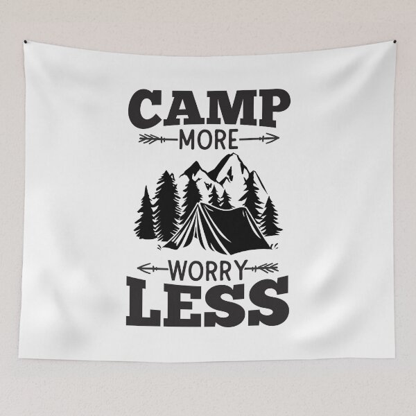Item preview, CAMP MORE WORRY LESS designed and sold by SticerOcean.