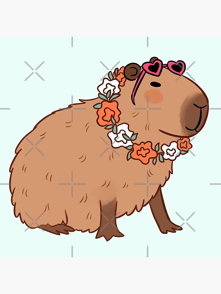 Capybara cute pattern - cartoon capybara illustration pack Poster for Sale  by Yarafantasyart