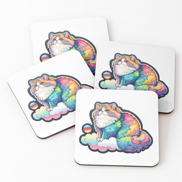 Item preview, Fluffy Colorful Cat designed and sold by Ou-SunShine.