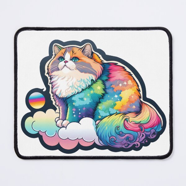 Item preview, Fluffy Colorful Cat designed and sold by Ou-SunShine.
