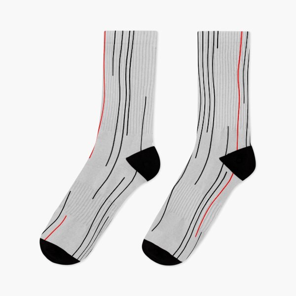 Item preview, Minimal Contemporary Line Abstract Pattern in Red, Black and Gray designed and sold by MellowCat.