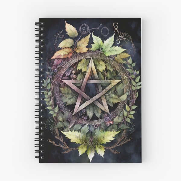 Item preview, Pagan Botanical Pentacle - Wiccan Gothic Colorful Pentagram designed and sold by MoonBohemian.