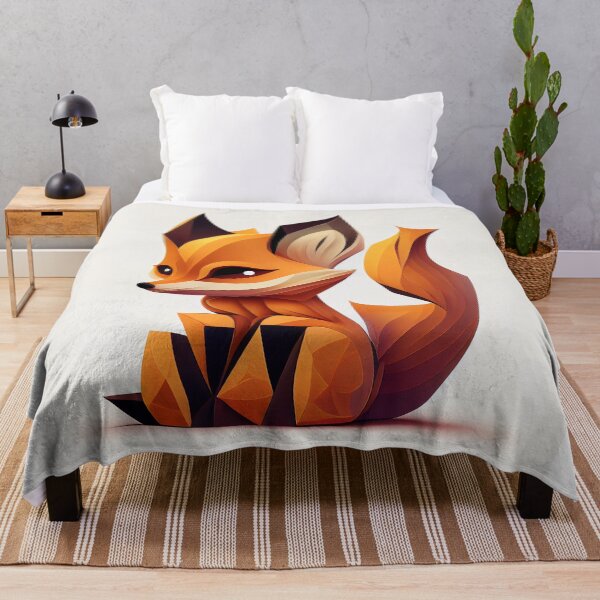 Item preview, Geometric abstract orange fox designed and sold by Neonmountain.