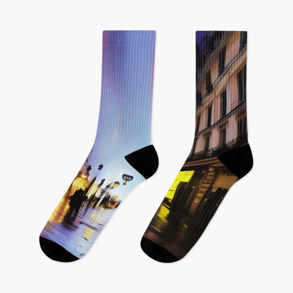 Item preview, An evening walk on a rainy day in the streets of Paris designed and sold by sadconfusedmoon.