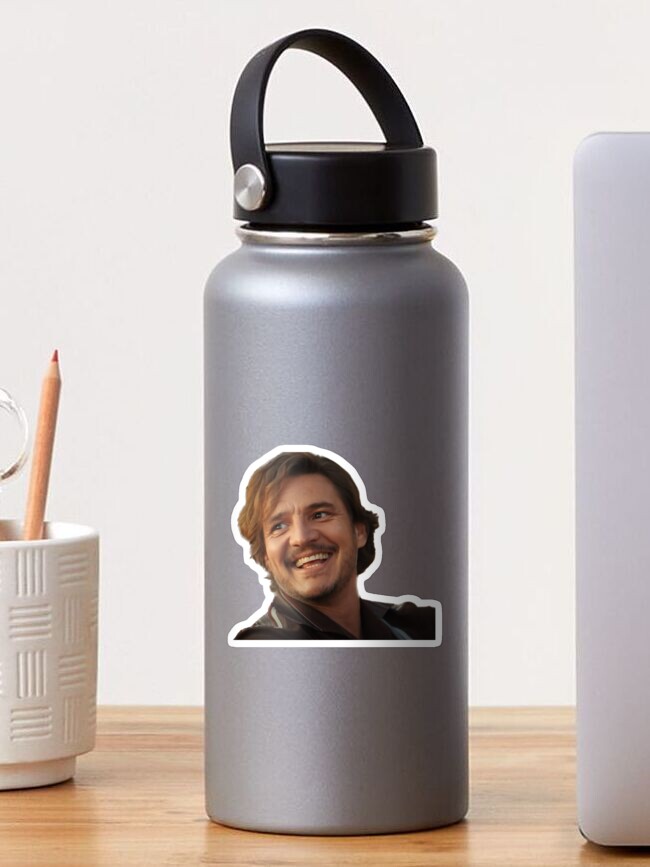 Thumbnail 1 of 3, Sticker, Unhinged Pedro Pascal Sticker designed and sold by floridiangoblin.