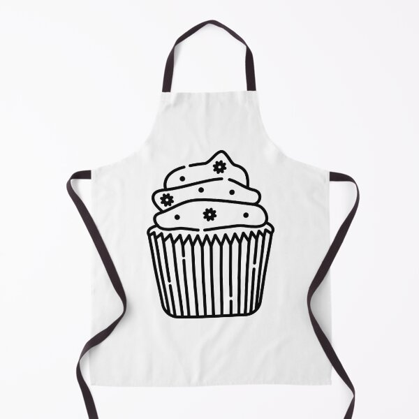 Item preview, Cupcake, black and white line illustration designed and sold by OM-lova.
