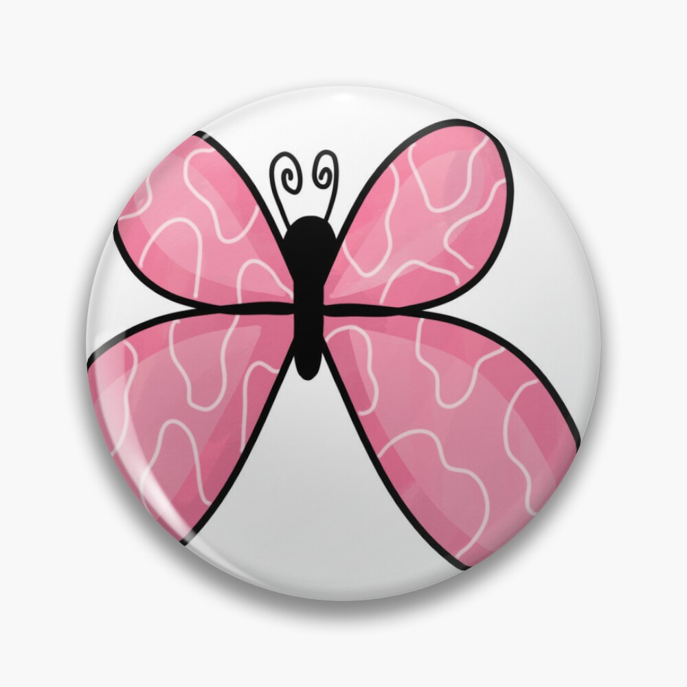 Pink Glittery Butterfly Sticker for Sale by cinlali