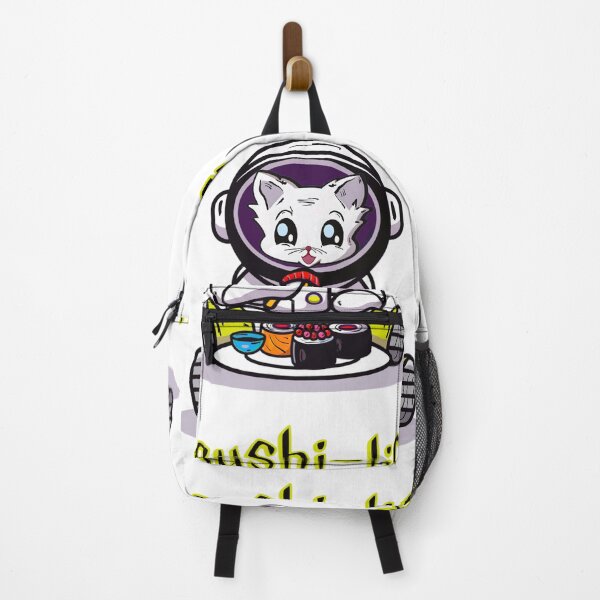 Item preview, Sushi Life - Astronaut Cat Eating Sushi - Yellow Strike/University Gold  designed and sold by OPH-Trading-Co.