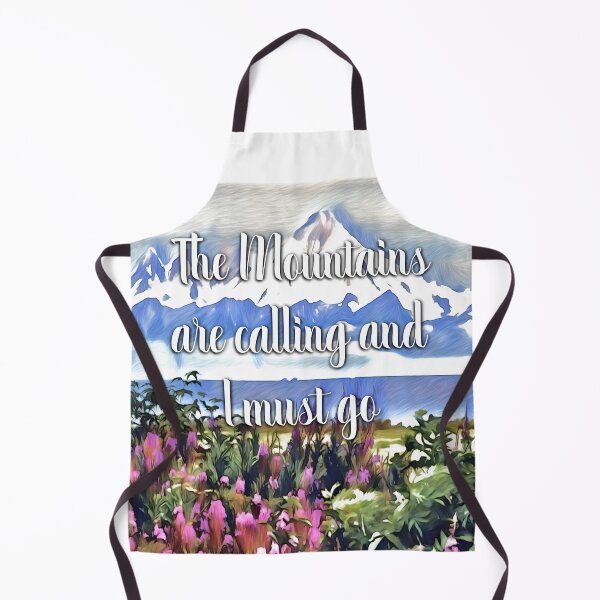 Item preview, The Mountains are calling and I must go, Wildflowers and mountains designed and sold by Inktown.