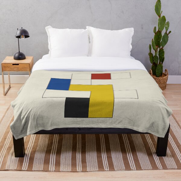 Aperçu de l'œuvre Imprimé inspiré du Bauhaus et de Piet Mondrian créée et vendue par MDRNHOME.