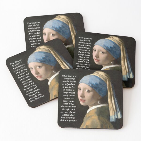 Item preview,  Johannes Vermeer With St. Augustine Quote designed and sold by Classicambience.