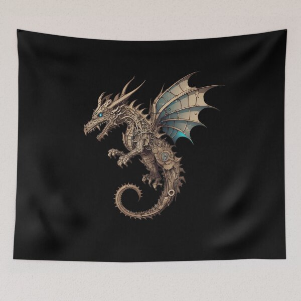 Item preview, Steampunk Dragon fantasy Illustration designed and sold by Gerald Waters.