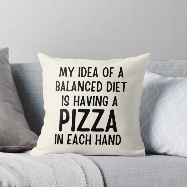Item preview, Mi idea de una dieta equilibrada es tener una pizza en cada mano. designed and sold by FunnyFactDesign.