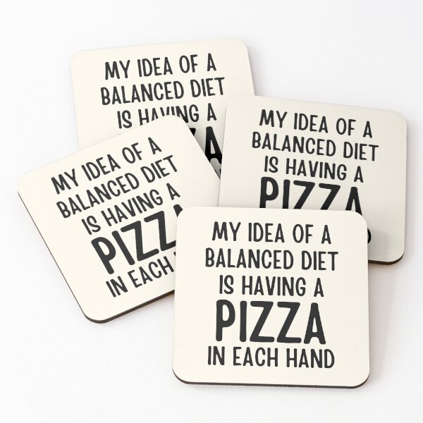 Item preview, My idea of a balanced diet is having a pizza in each hand designed and sold by FunnyFactDesign.