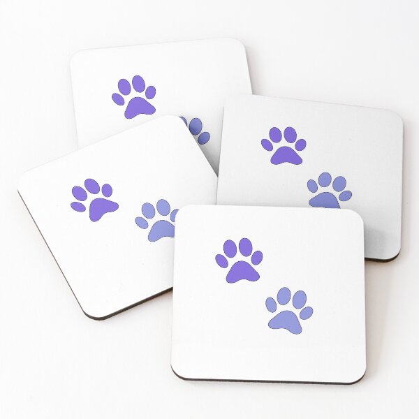 Item preview, purple dog's paws stickers designed and sold by Kiniusia.