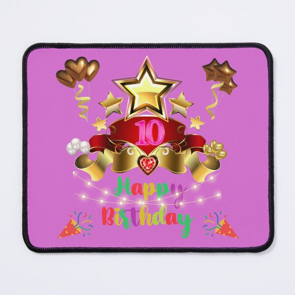 Item preview, 10 years, Happy Birthday 10 years, (English), Children's gift, purple designed and sold by Ksmith-Style.