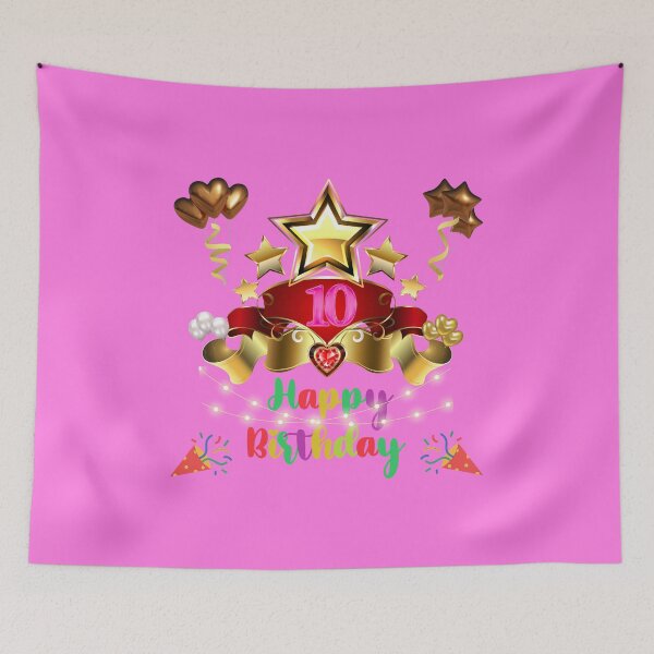 Item preview, 10 years, Happy Birthday 10 years, (English), Children's gift, purple designed and sold by Ksmith-Style.