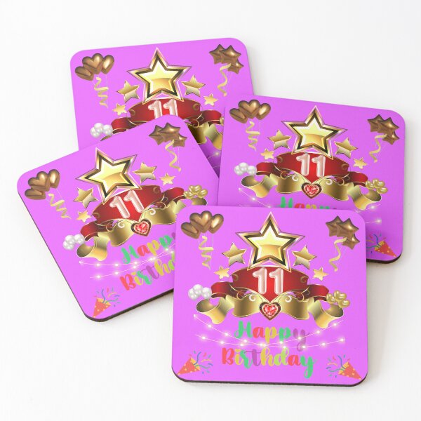 Item preview, 11 years old, Happy birthday 11 years old, (English), Children's gift, purple designed and sold by Ksmith-Style.