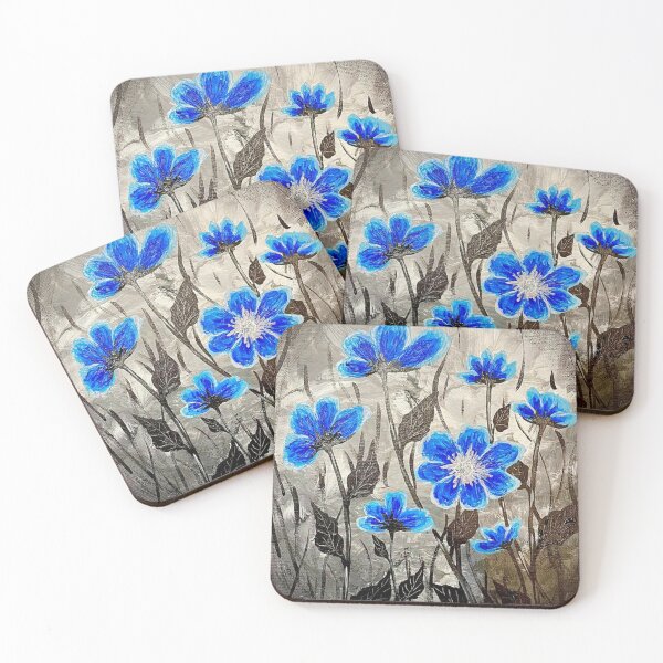 Item preview, blue flowers designed and sold by ABruseArt.