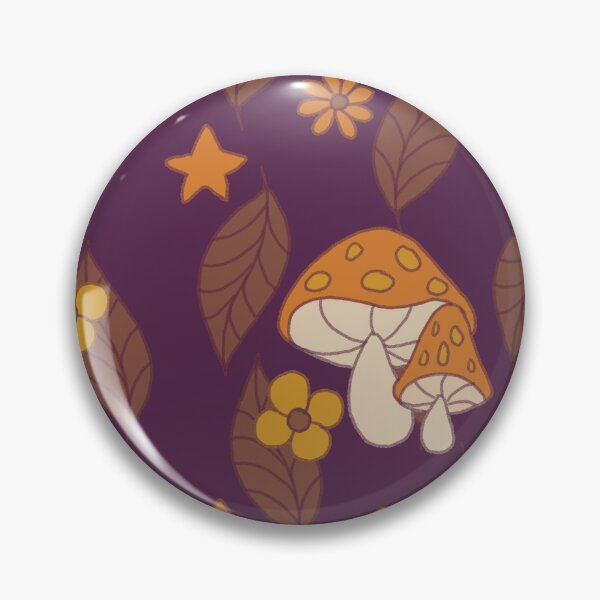 Item preview, Cute Cottagecore Orange Mushroom and Stars Seamless pattern designed and sold by Jenna Wing-Hu.