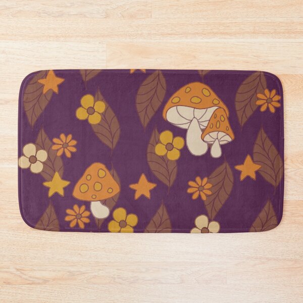 Item preview, Cute Cottagecore Orange Mushroom and Stars Seamless pattern designed and sold by Jenna Wing-Hu.