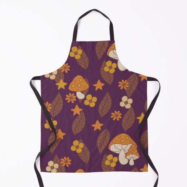 Item preview, Cute Cottagecore Orange Mushroom and Stars Seamless pattern designed and sold by Jenna Wing-Hu.