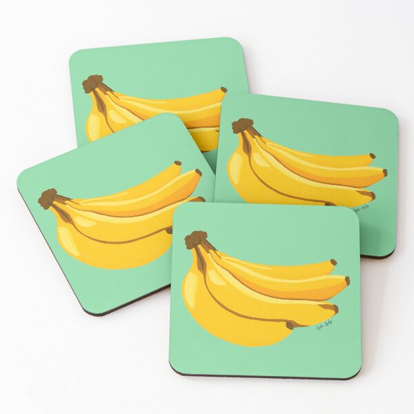 Item preview, Bananas artwork yellow- green background designed and sold by Studio Lydia  Lovely.