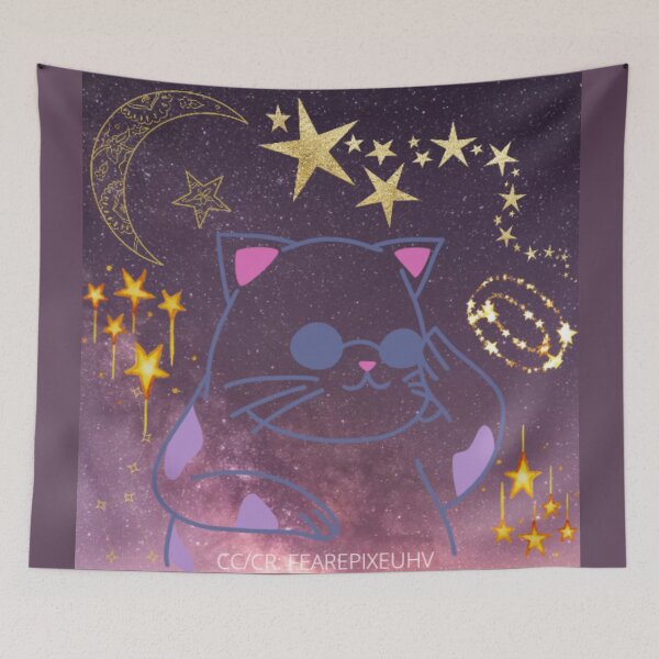Item preview, Space kitty/space cat designed and sold by Fearepixeuhv.