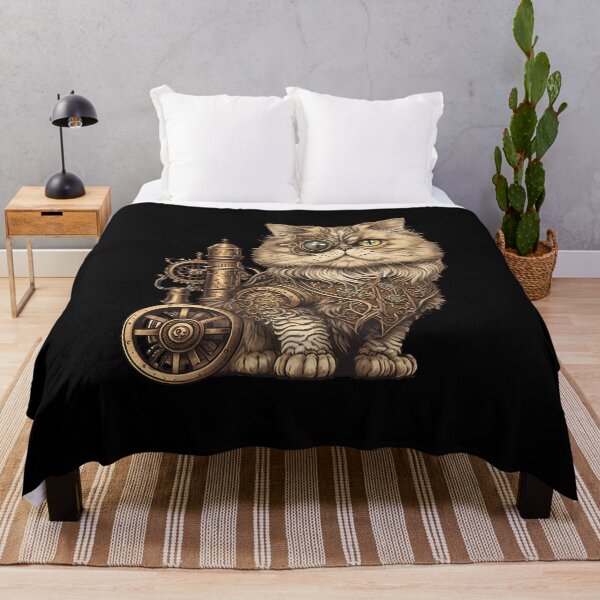Item preview, Steampunk Persian Cat Fantasy illustration designed and sold by Gerald Waters.