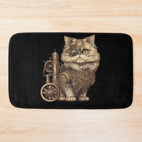 Item preview, Steampunk Persian Cat Fantasy illustration designed and sold by Gerald Waters.