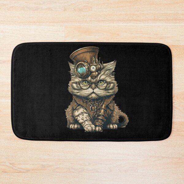 Item preview, Steampunk Persian Cat Fantasy illustration designed and sold by Gerald Waters.