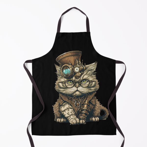 Item preview, Steampunk Persian Cat Fantasy illustration designed and sold by Gerald Waters.