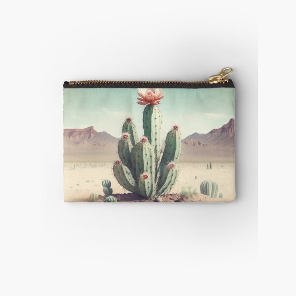 Item preview, Cactus with pink blooming flower designed and sold by Neonmountain.