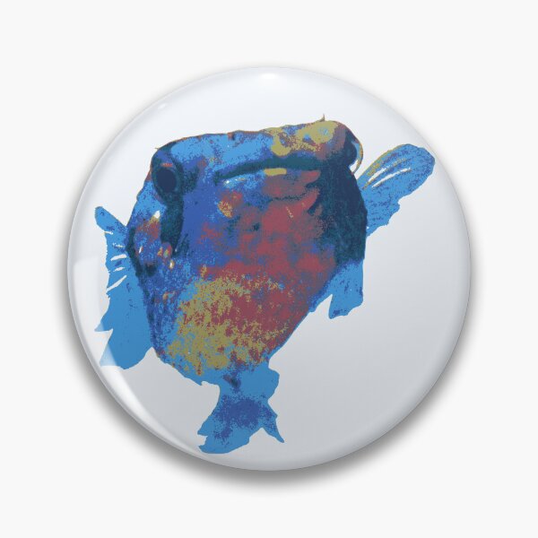 Item preview, puffer fish blue porcupinefish designed and sold by MiraNomegusta.