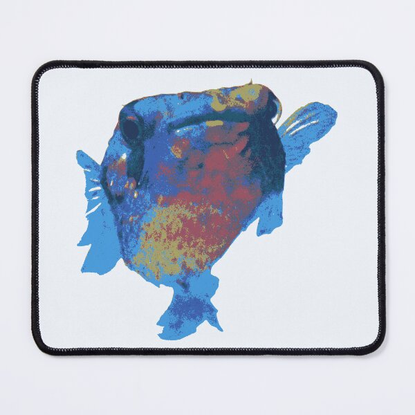 Item preview, puffer fish blue porcupinefish designed and sold by MiraNomegusta.