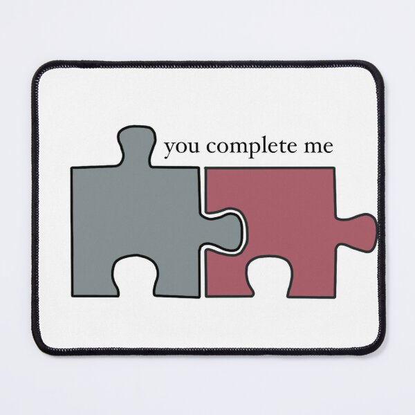 You Complete Me Metallic Puzzle Pieces Card